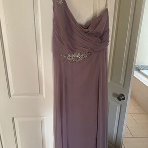 David’s Bridal lavender dress
